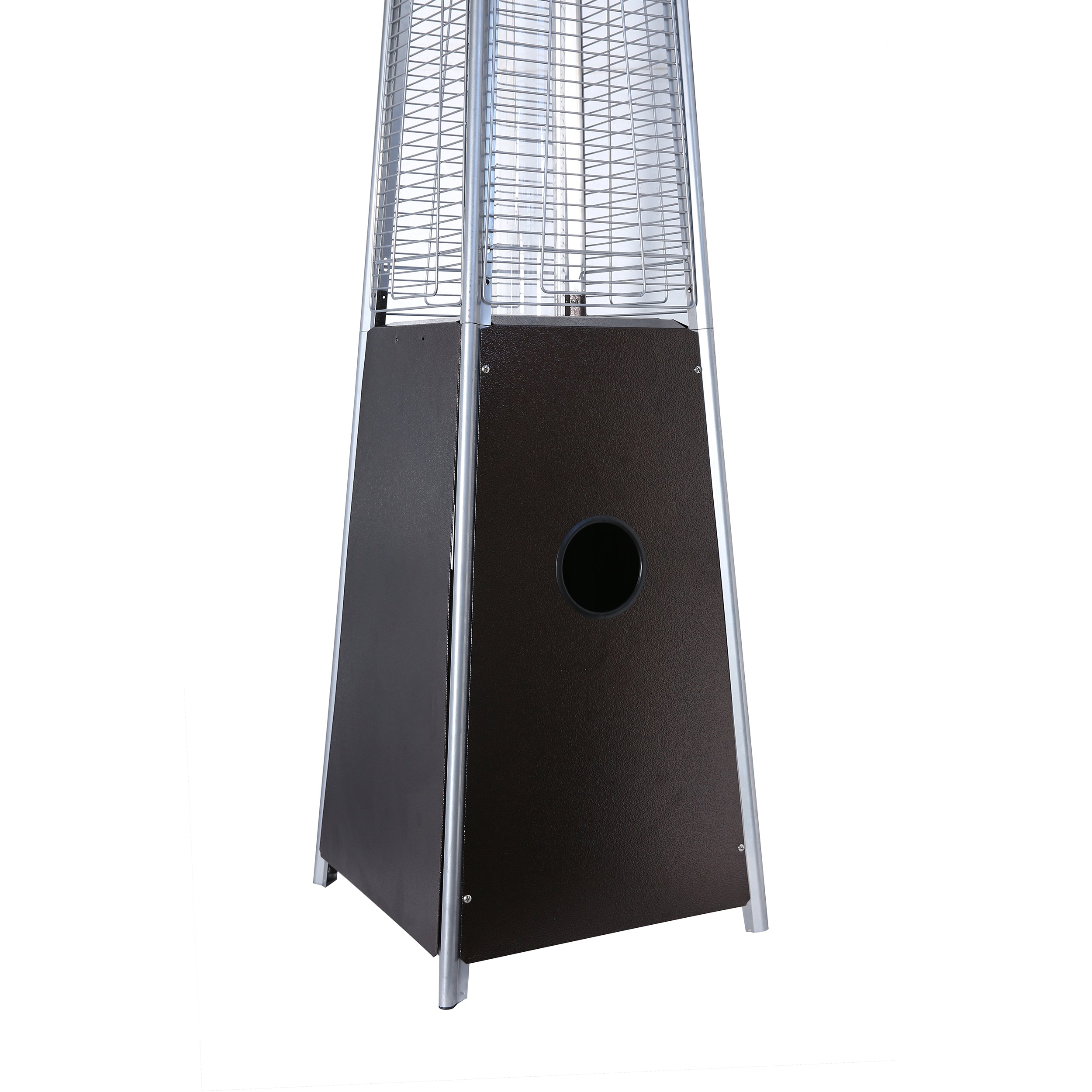 Pulse ignition Iron Glass Tube Pyramid Outdoor 40000BUT Pyramid Flame Heater - Atlantic Fine Furniture Inc
