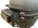 The spot/TOOPO 24inch Barbecue Charcoal Grill, Ceramic Kamado Grill with Side Table, Suitable for Camping and Picnic,Black - Atlantic Fine Furniture Inc
