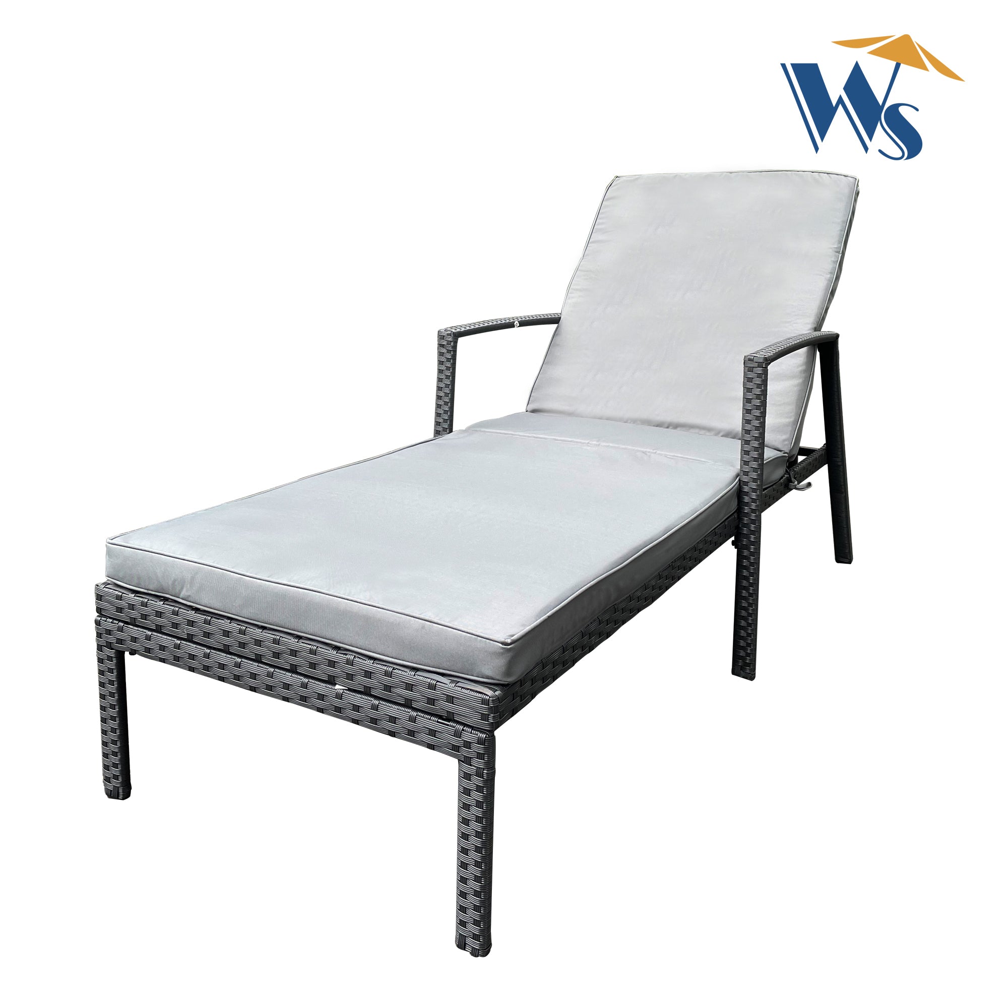 Outdoor Patio Lounge Chairs Rattan Wicker Patio Chaise Lounges Chair Gray - Atlantic Fine Furniture Inc