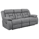 Higgins - Pillow Top Arm Upholstered Motion Sofa - Atlantic Fine Furniture Inc