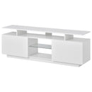 ON-TREND Modern TV Stand for TVs up to 65inches with LED lights, 16 Colors, for Livingroom, Bedroom, White  (OLD SKU: WF280706AAK) - Atlantic Fine Furniture Inc