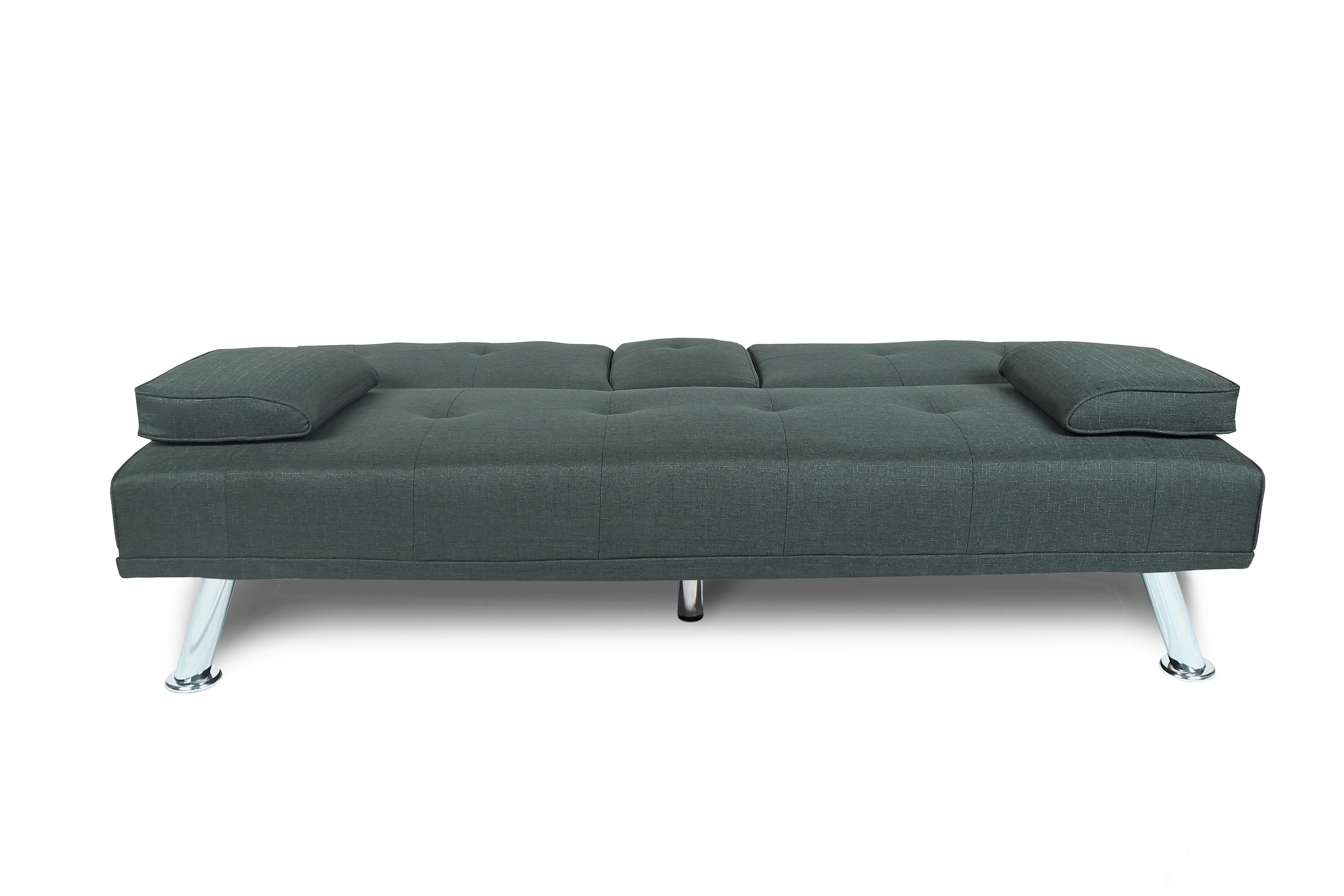 FUTON SOFA BED SLEEPER DARK GREY FABRIC(W22319409) - Atlantic Fine Furniture Inc