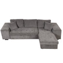 Orisfur. 104" L-Shape 3 Seat Reversible Sectional Couch, Pull Out Sleeper Sofa with Storage Chaise and 2 Stools for Living Room Furniture Set - Atlantic Fine Furniture Inc