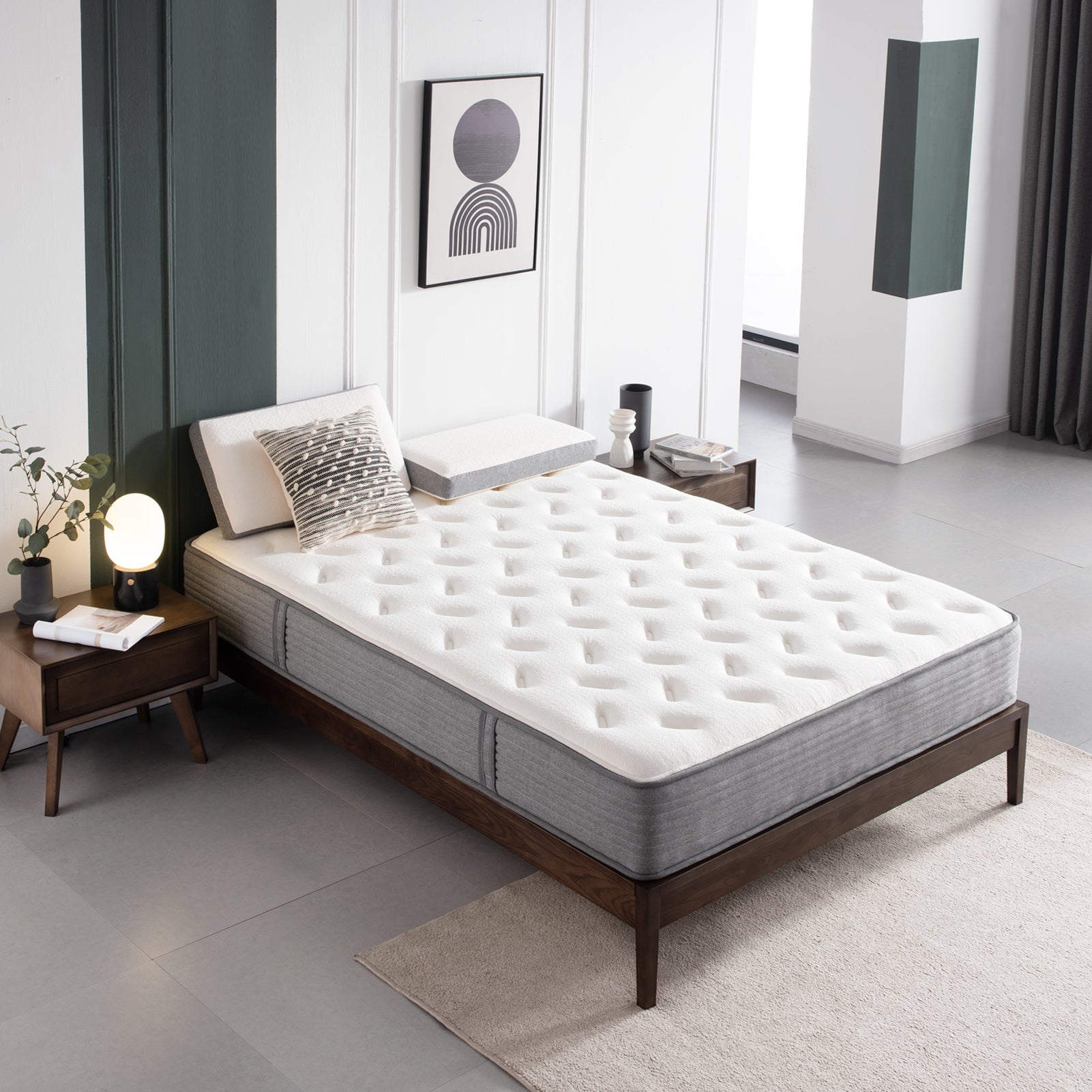 California King Mattress,10 Inch Hybrid Tight top Mattress, Memory Foam Pocket Spring Mattress Sleep Supportive & Pressure Relief, Medium Firm Feel Mattress in a Box, CertiPUR-US Certified… - Atlantic Fine Furniture Inc