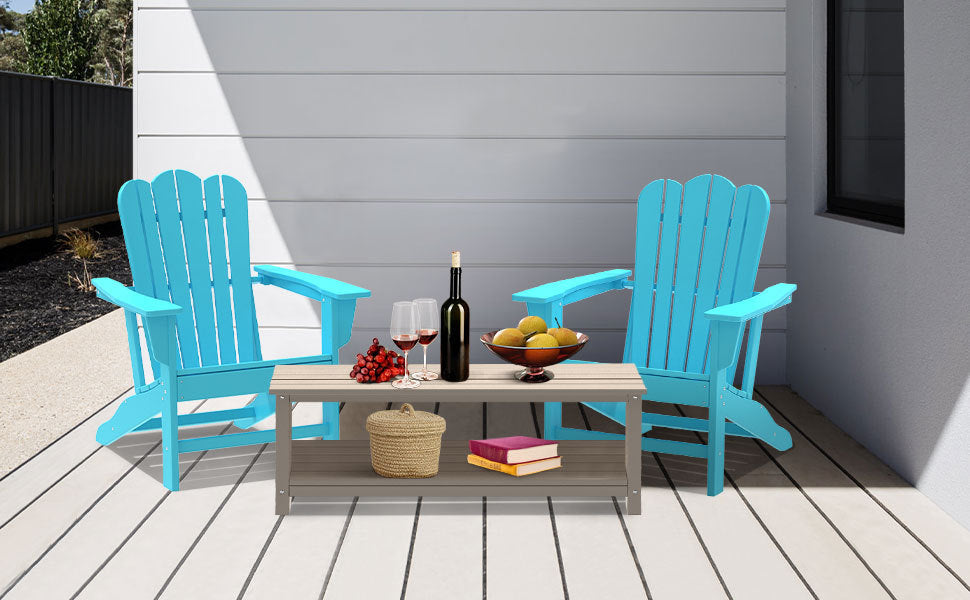 Resistant Adirondack Chair for Patio Deck Garden
Plastic Adirondack Chair, Fire Pit Chair, Blue,1 piece. - Atlantic Fine Furniture Inc