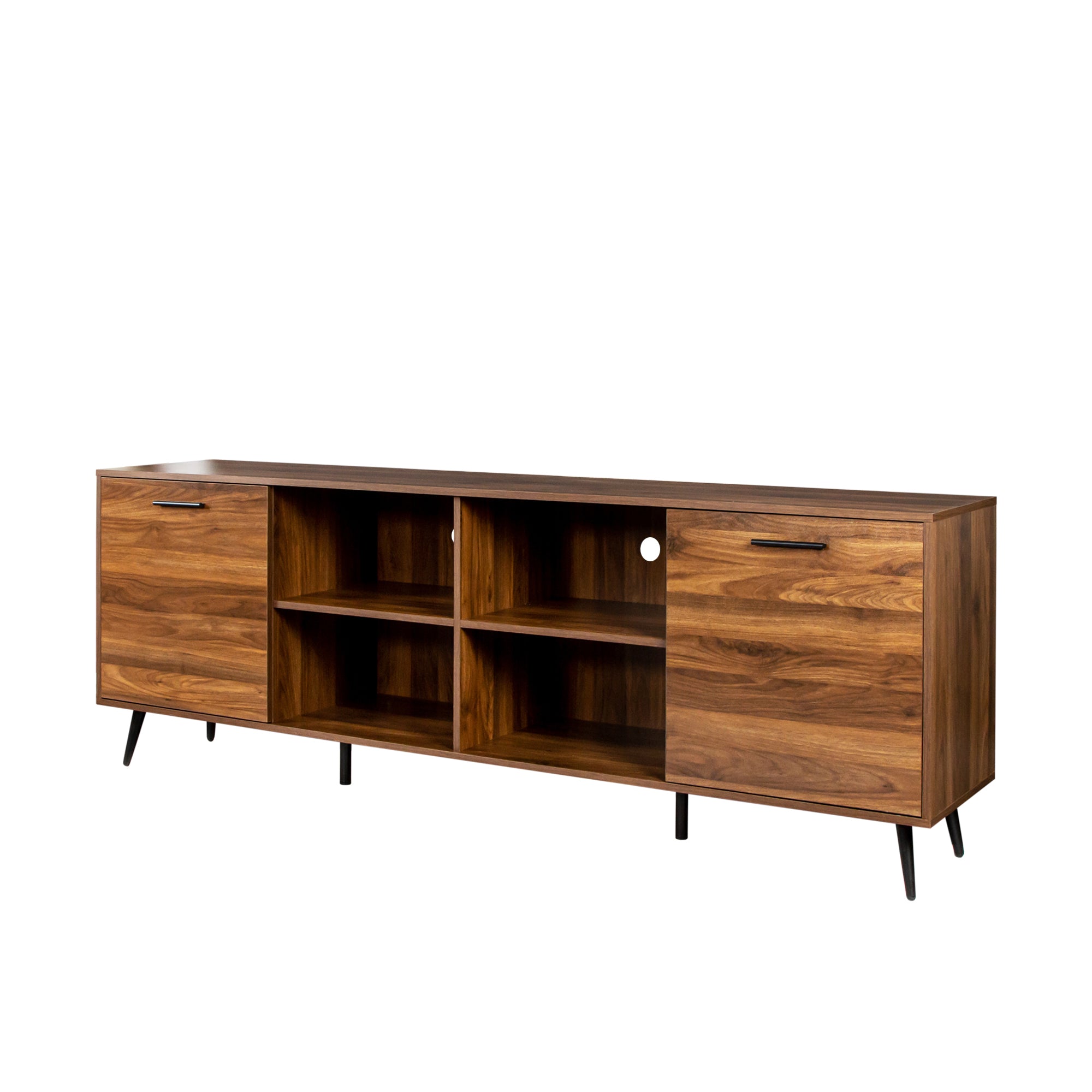 TV Stand Mid-Century Wood Modern Entertainment Center Adjustable Storage Cabinet TV Console for Living Room - Atlantic Fine Furniture Inc