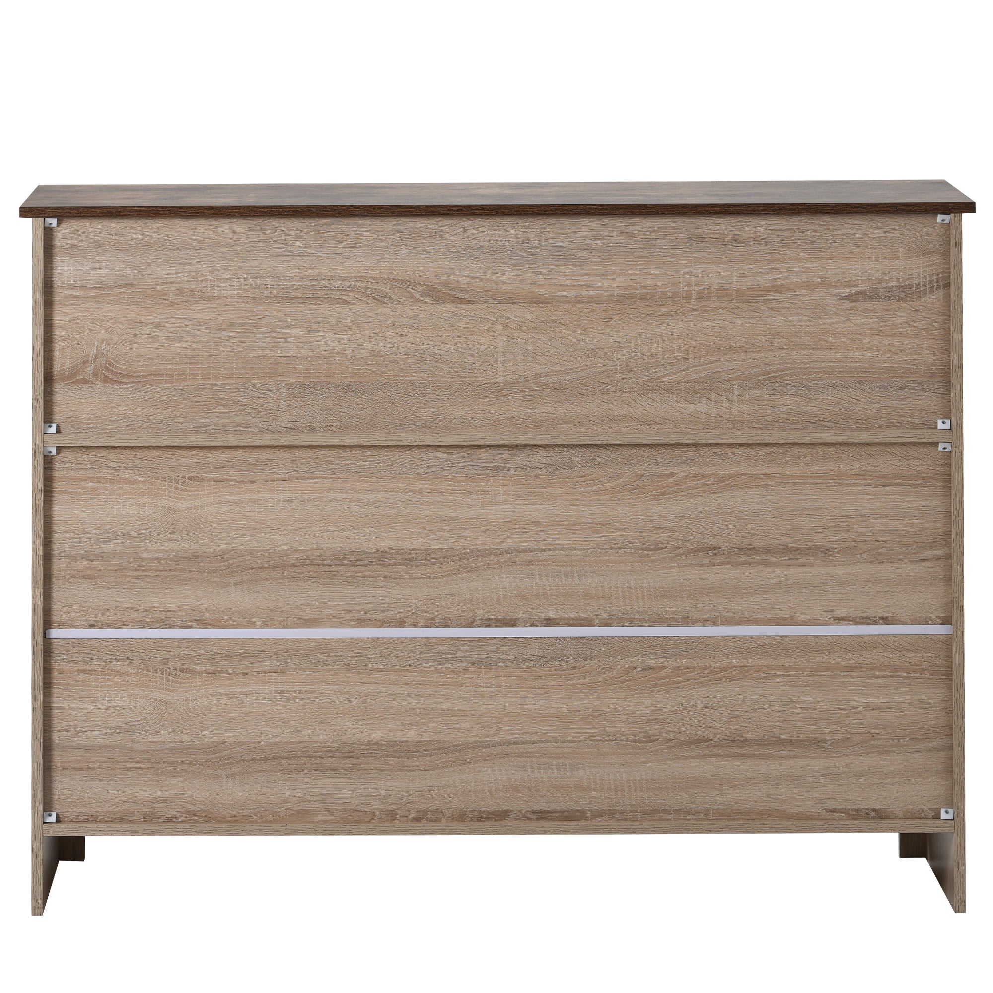 U-Can TV Stand with 2 Doors Adjustable Panels Open Style Cabinet, Sideboard for Living room, Tiger - Atlantic Fine Furniture Inc