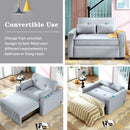 Orisfur. 48" Convertible Sleeper Sofa Bed, Multi-Functional Adjustable Single Bed Chair  with USB Port and 2 Pillows for Small Space - Atlantic Fine Furniture Inc