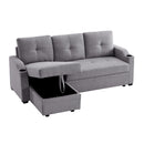 Orisfur. 81" Sleeper Sofa Bed Reversible Sectional Couch with Storage Chaise and Two Cup Holders for Living Room Furniture Set - Atlantic Fine Furniture Inc