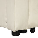 Orisfur. 50.6" Convertible Sleeper Bed, Adjustable Sofa Couch with Dual USB Ports for Living Room Space(Cream White) - Atlantic Fine Furniture Inc