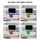 ON-TREND Modern TV Stand for TVs up to 65inches with LED lights, 16 Colors, for Livingroom, Bedroom, White  (OLD SKU: WF280706AAK) - Atlantic Fine Furniture Inc