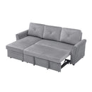 Orisfur. 83" Pull Out Sleeper Sofa Reversible L-Shape 3 Seat Sectional Couch with Storage for Living Room Furniture Set - Atlantic Fine Furniture Inc