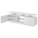 ON-TREND Modern TV Stand for TVs up to 65inches with LED lights, 16 Colors, for Livingroom, Bedroom, White  (OLD SKU: WF280706AAK) - Atlantic Fine Furniture Inc