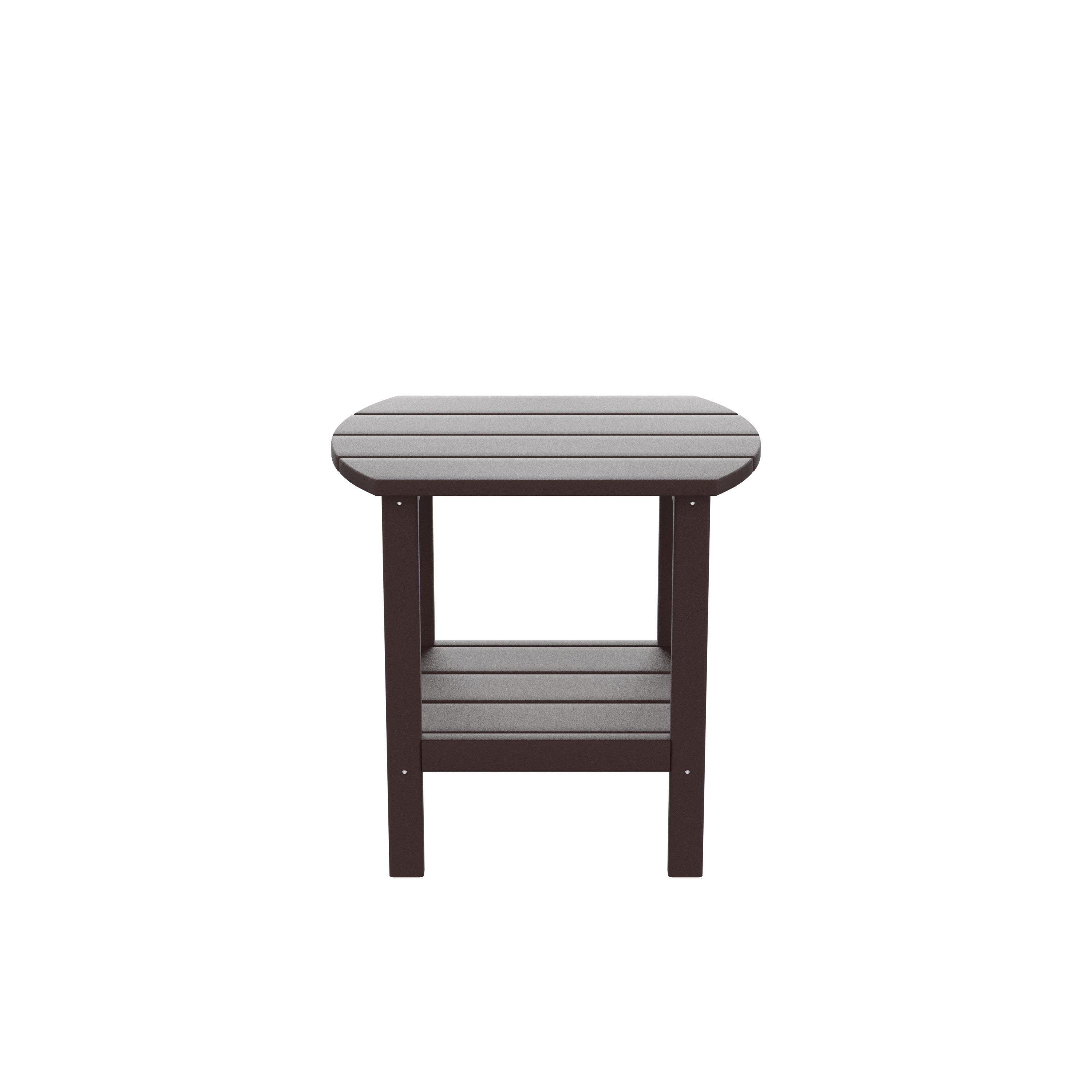 HDPE side table,adirondack table,porch table, patio table for outdoor and pool Brown - Atlantic Fine Furniture Inc