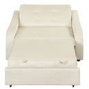 Orisfur. 50.6" Convertible Sleeper Bed, Adjustable Sofa Couch with Dual USB Ports for Living Room Space(Cream White) - Atlantic Fine Furniture Inc