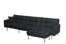 Sectional sofa couch sleeper black - Atlantic Fine Furniture Inc
