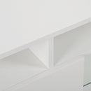 ON-TREND Modern TV Stand for TVs up to 65inches with LED lights, 16 Colors, for Livingroom, Bedroom, White  (OLD SKU: WF280706AAK) - Atlantic Fine Furniture Inc