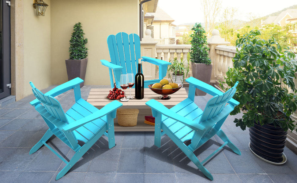 Resistant Adirondack Chair for Patio Deck Garden
Plastic Adirondack Chair, Fire Pit Chair, Blue,1 piece. - Atlantic Fine Furniture Inc