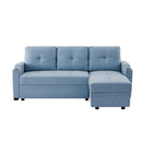 Orisfur. 81" Sleeper Sofa Bed Reversible Sectional Couch with Storage Chaise and Two Cup Holders for Living Room Furniture Set - Atlantic Fine Furniture Inc