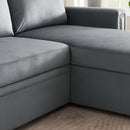 Orisfur. 83" Pull Out Sleeper Sofa Reversible L-Shape 3 Seat Sectional Couch with Storage Chaise for Living Room Furniture Set (Old SKU: SG000408AAA) - Atlantic Fine Furniture Inc