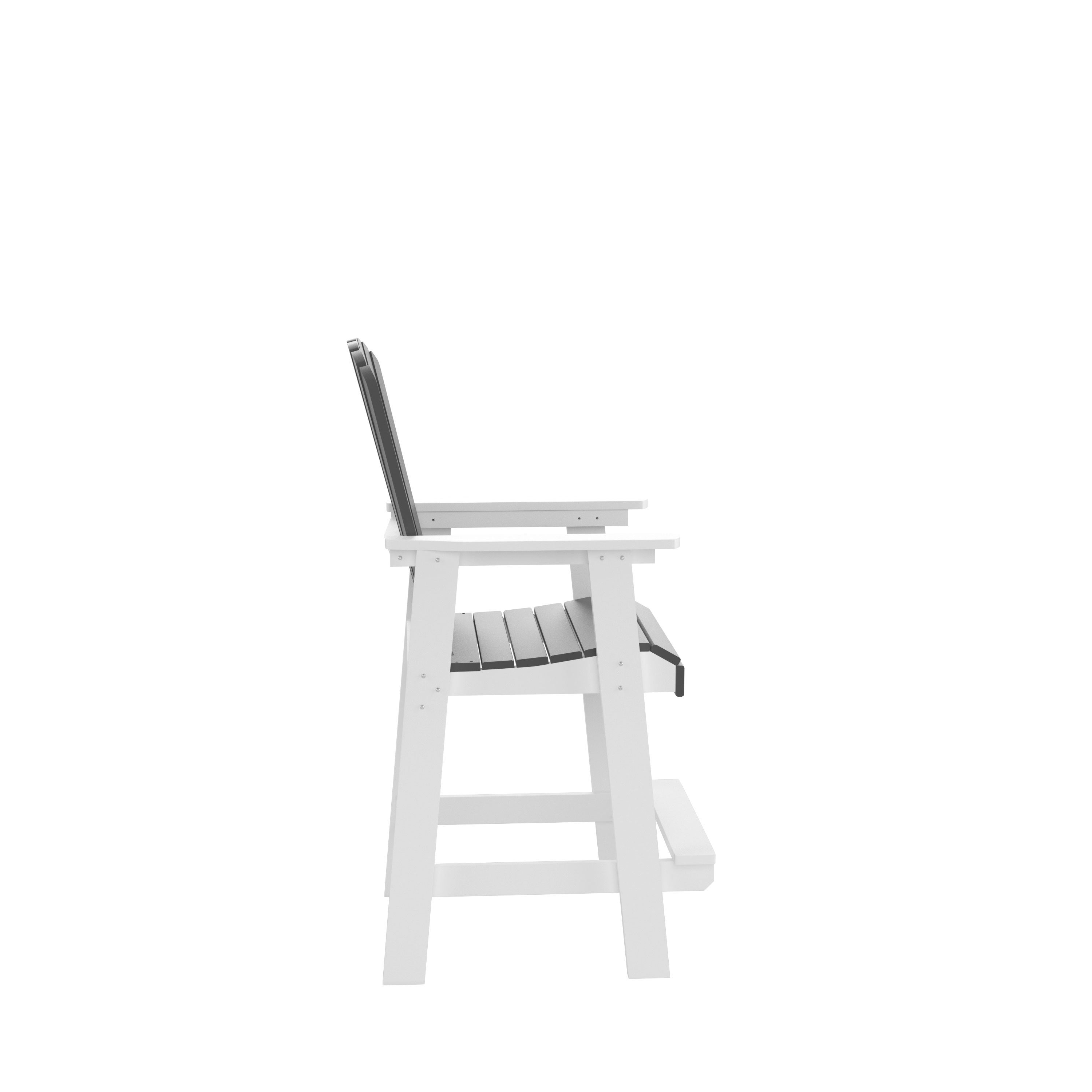 HDPE Bar Chair, White + Gray, Set of 2 - Atlantic Fine Furniture Inc