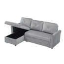 Orisfur. 83" Pull Out Sleeper Sofa Reversible L-Shape 3 Seat Sectional Couch with Storage for Living Room Furniture Set - Atlantic Fine Furniture Inc