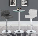 Abiline - Round Glass Top Bistro Bar Table - Chrome - Atlantic Fine Furniture Inc