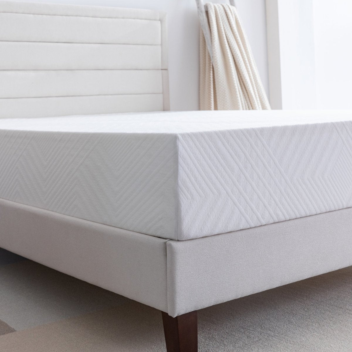 Memory Foam Queen Mattress, 10 inch Gel Memory Foam Mattress for a Cool Sleep, Bed in a Box, Green Tea Infused, CertiPUR-US Certified, Made in USA - Atlantic Fine Furniture Inc