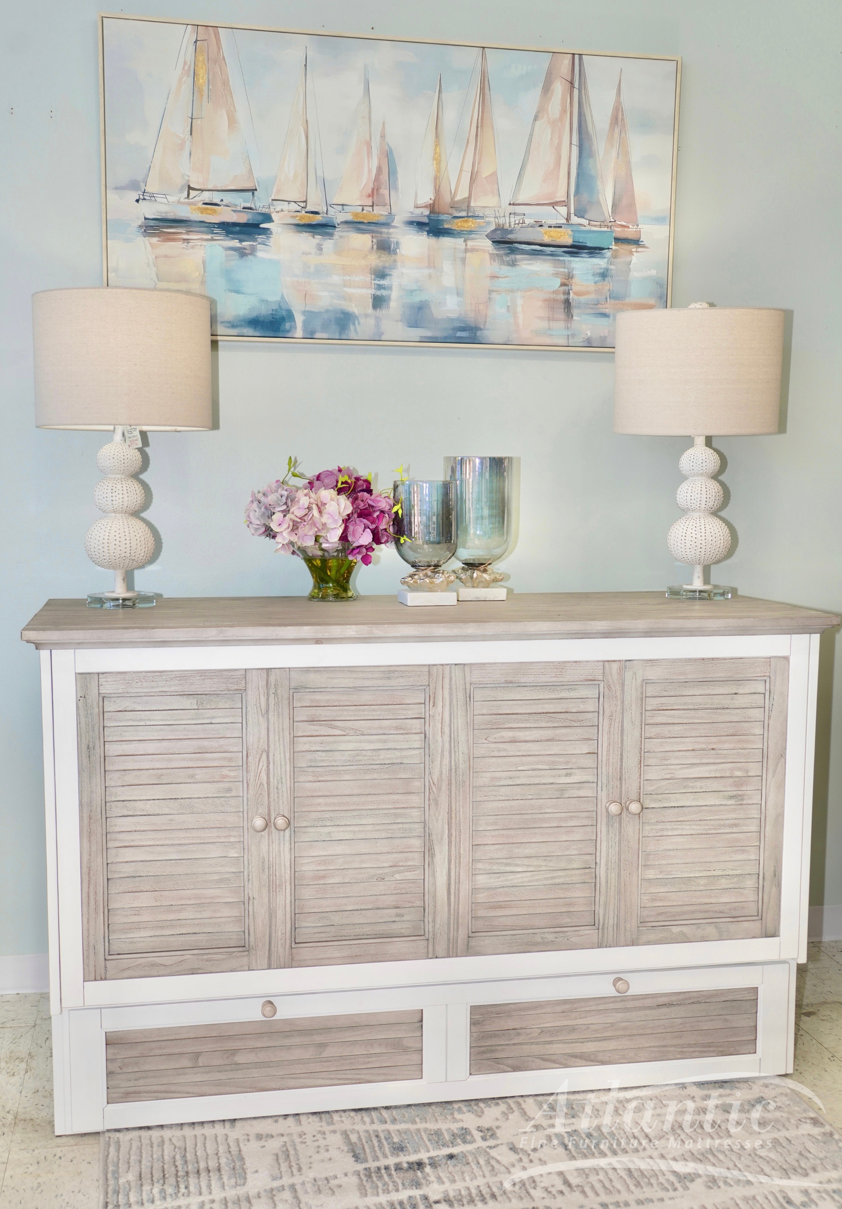 A cabinet bed closed, looking like a console — Siesta Key by Atlantic Fine Furniture, Melbourne FL