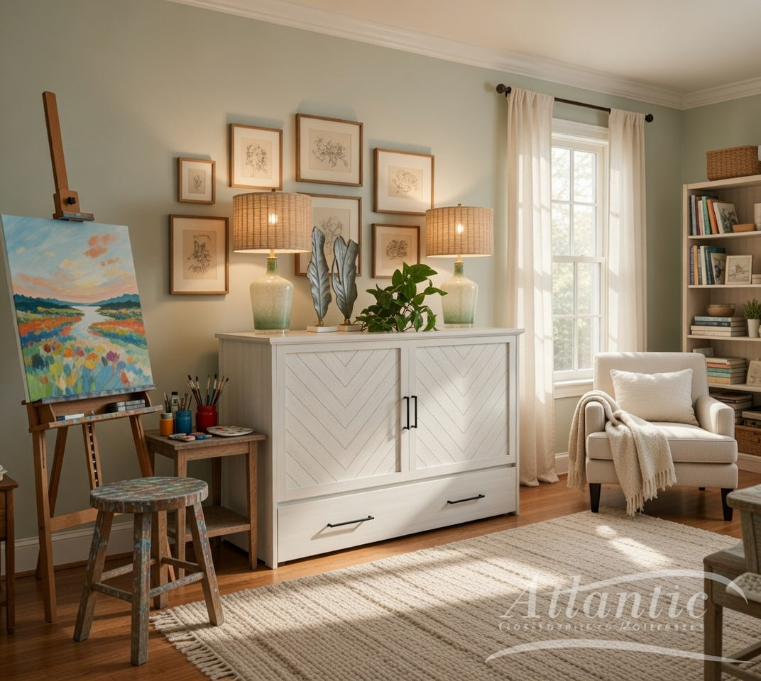 Home studio room with space for creativity and guests