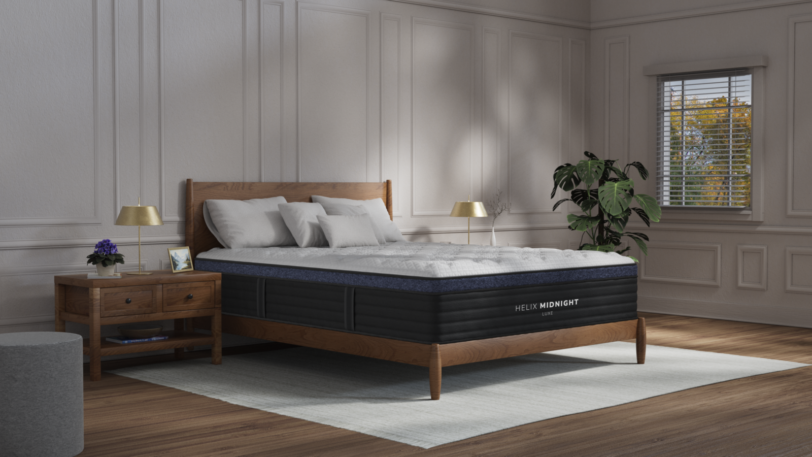 Helix mattress set up in a styled bedroom - mattresses at Atlantic Fine Furniture Melbourne FL