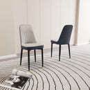 Modern Dining Chair With Cushions And Metal Legs