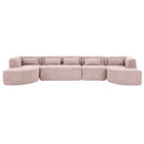 Upholstered Sofa Free Combined Sofa Couch With 2 Chaise Lounge And Five Back Pillows For Living Room