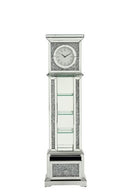 Noralie - 63" Standing Grandfather Clock With LED - Mirrored & Faux Diamonds