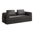 Convertible Sleeper Sofa Bed With Cylindrical Pillow, Fixed Shape Frame