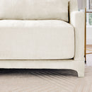 Stylish Sofa With Ottoman And Lumbar Pillows, Ergonomic Design