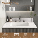 Bianco Carrara Venato Elegant Marble Vanity Top, Bathroom Vanity With Undermount Sink, Sintered Stone