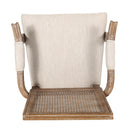 Elegant French Country Style Dining Chair With Cane Backrest