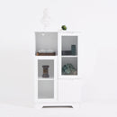 Modern Cabinet With Glass Doors And Drawer