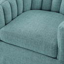 Solitude - Skirted Swivel Accent Chair With Hemp Like