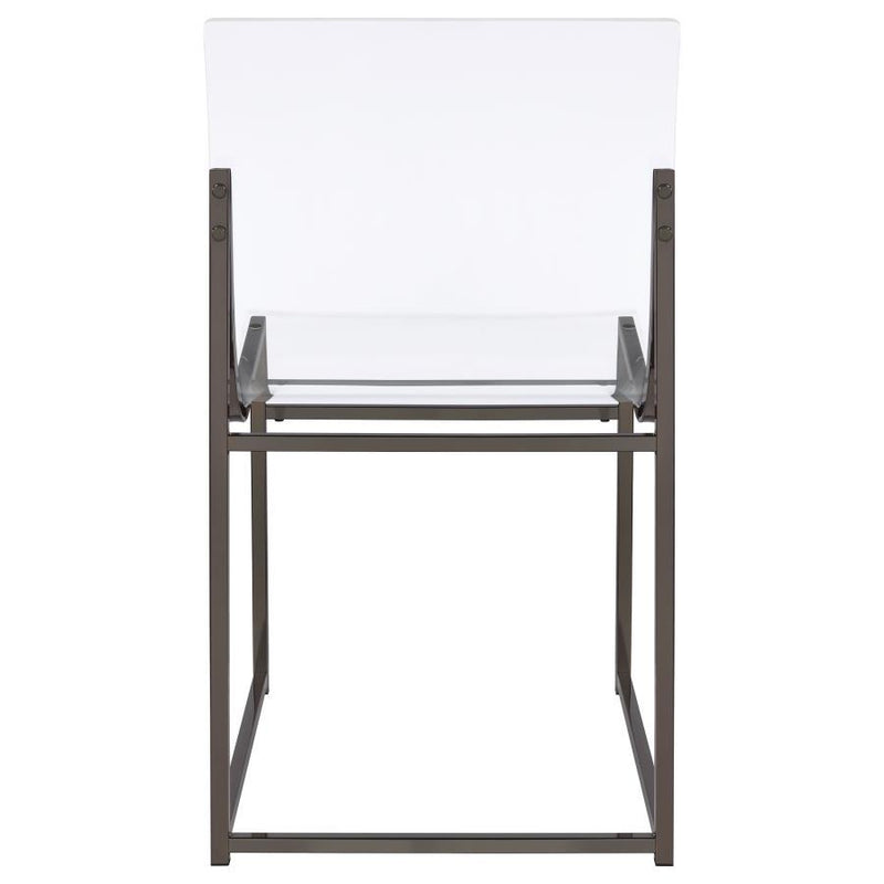 Jillian - 5 Piece Round Mirror Top Dining Set - Black Nickel