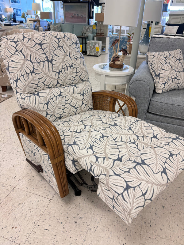 Custom Rattan Rocker Recliner