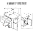 Jalen - 3 Door Mobile Kitchen Cart - Natural Brown And White
