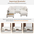 U-Shaped Sectional Modular Sofa With A Movable Ottoman, A Coffee Table With Hidden Charging Devices For Living Room