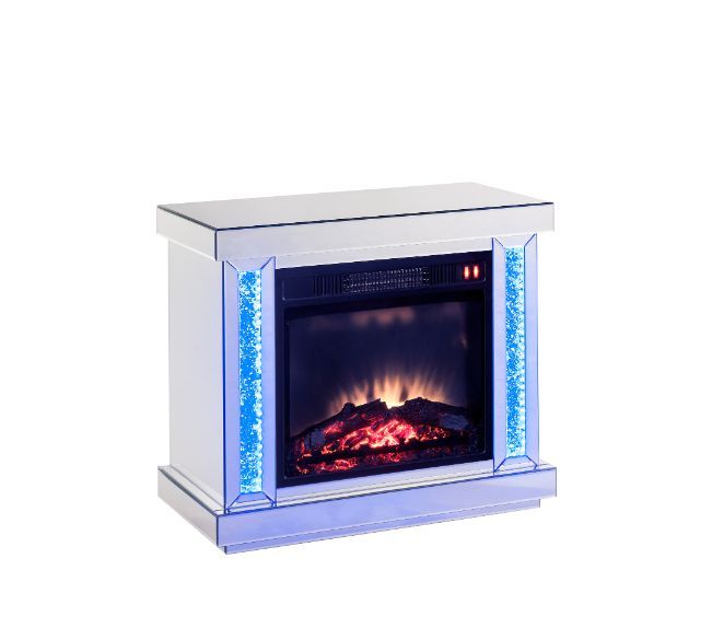 Noralie - Fireplace - Mirrored & Faux Diamonds