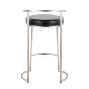 Fuji - Round, Contemporary Fixed Height Counter Stool (Set of 2)