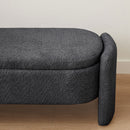 Ottoman Oval Storage Bench, 3D Lamb Fleece Bench With Large Storage Space For The Living Room, Entryway And Bedroom