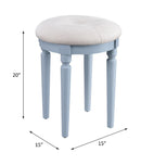 Rabila - Vanity Set - Cream Fabric & Gray