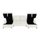 Oversized U-Shaped Versatile Sectional, Pull-Out Sofa Bed With Double Storage Chaise Lounges And 2 USB Ports For Living Room