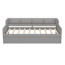 Twin Size Wooden Day Bed with 3 Trawers for Guest Room, Small Bedroom, Study Room, Gray